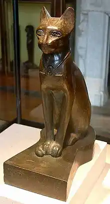 Anciet Egyptian artifact resembling the Abyssinian Cat
